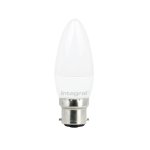 Integral 3.4w 220-240v 250lm LED Candle B22 2700k Warm White Non-Dimmable 260 Degree Beam Frosted ILCANDB22NC008