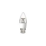 Integral 4.9w 240v LED Clear Candle B22 4000k Cool White Dimmable Bulb