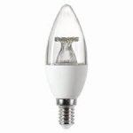Integral 4.9w 240v LED Clear Candle E14 2700k Warm White Dimmable Bulb