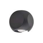 Integral 6W LED Crosscube 2-Way Wall Light  3000K Warm White, IP54 Dark Grey ILDEB034