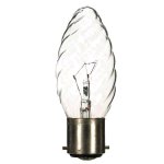 Bell 25w 240v BC B22 Clear Twisted Candle Dimmable