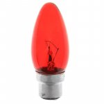 Crompton 40w B22 BC Fireglow Candle Red Dimmable