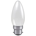 GE Elegance soft 60w 240v BC B22 Opal Incandescent Candle Bulb