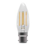 Bell Lighting 4w 240v BC Aztex LED CRI90 Filament Candle Clear 2200k Dimmable