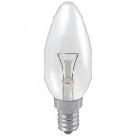 40w 240v SES E14 Clear Incandescent Candle Bulb