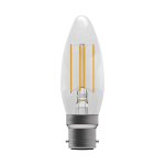 Bell Lighting 3.3w 240v BC LED Filament Candle Clear 4000k 60711