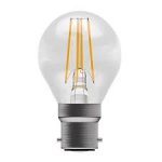 Bell Lighting 4w 240v BC LED Filament Round Clear 4000k Dimmable