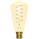 Bell Lighting 4w 240v BC LED Vintage Soft Coil Vertical Filament ST64 Amber 1800k Dimmable