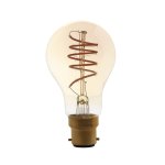 Bell Lighting 4w 240v BC LED Vintage Soft Coil Horizontal Filament GLS Amber 1800k Dimmable 60016