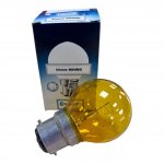Crompton 25W BC B22 Amber Harlequin Round Golfball Light Bulb - Pack of 5
