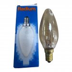 Radium Classic Candle 40w 240v SES E14 35mm Gold Tinted Candle - Pack of 2