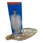 Radium Classic Candle 40w 240v SES E14 35mm Twisted Gold Candle - Pack of 2