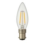 Heathfield 4w 240v SBC LED Filament Candle Bulb Clear 2700K Dimmable