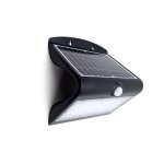 Integral LED True Solar Outdoor Wedge Wall Light PIR IP65, 4000K, 850LM, 8W  ILSWL003 (Black)