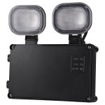 Bell Spectrum 09128 12W LED IP65 Emergency Twin Spot  Self-Test or Manual Mode  Non-Maintained 6500K Black