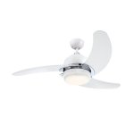 Westinghouse Simone 122 cm (48") Indoor Ceiling Fan  White Finish with LED Light & Pull Chains 73040