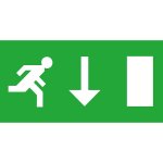 BELL 09014  Down Legend for Spectrum 2.5W LED Emergency Exit Blade  25m View Distance