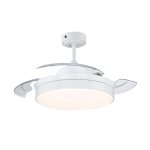Westinghouse Tori 105cm Ceiling Fan  White Finish with Dimmable LED & Retractable Blades 73043