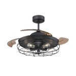 Westinghouse Dunlin 105 cm Ceiling Fan  Matte Black with LED Light & Remote Control 73001