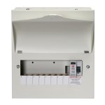 Wylex NMRS806LA 8 Way Consumer Unit with 100A 30mA Type A RCD Incomer  Metal Enclosure