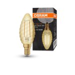 Osram 1906 LED 1.5W 240v SES E14 Vintage Filament Gold Twisted Candle Light Bulb
