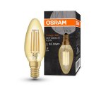 Osram 1906 LED 4W 240v SES E14 Vintage Filament Gold LED Candle Light Bulb