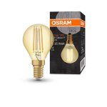 Osram 1906 LED 4w 240v SES E14 Vintage Filament Gold LED Golfball Light Bulb
