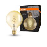 Osram 1906 LED 4w 240v ES E27 Dimmable Vintage Filament Globe Gold Spiral Light Bulb