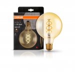 Osram 1906 LED 4w 240v ES E27 Vintage Filament Globe Gold Sprial Light Bulb