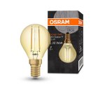 Osram 1906 LED 2.5W 240v SES E14 Vintage Filament Gold LED Golfball Light Bulb