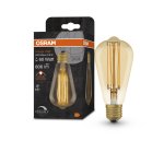 Osram 1906 LED 8.8w 240v ES E27 Antique Vintage Filament ST64 Gold Glass Light Bulb