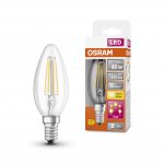 Osram LED Star+ 4w 240v SES E14 Clear Filament Candle Bulb 3 Step Click Dimmable 2700K