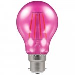 Crompton 4.5w 240v BC B22 LED Filament Harlequin GLS Bulb Pink 13711