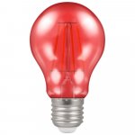 Crompton 4.5w 240v ES E27 LED Filament Harlequin GLS Bulb Red 13766