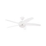 Westinghouse Bendan 132cm (52") Indoor Ceiling Fan White Finish with Opal Frosted Glass Light 72140