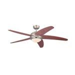 Westinghouse Bendan 132cm (52") Indoor Ceiling Fan With Light  Dark Pewter Finish, Applewood Blades, Opal Frosted Glass 72564