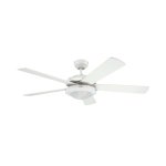 Westinghouse Comet 132cm (52") Ceiling Fan White Finish with Opal Light & Reversible Blades 78017