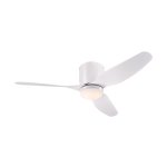 Westinghouse Carla 117 cm Indoor Ceiling Fan  White Finish, Dimmable LED Light & Remote 72251