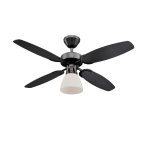 Westinghouse Capitol 105cm Indoor Ceiling Fan   with Reversible Graphite/Black Blades & Opal Frosted Glass 78709