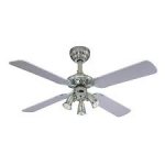 Westinghouse 72112 Princess Euro 42" Ceiling Fan - Dark Pewter/Chrome with Lights