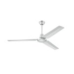 Westinghouse Industrial Ceiling Fan 142cm (56") Silver Steel Blades Indoor/Outdoor Use 72501