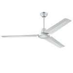 Industrial 142cm Indoor/Outdoor Ceiling Fan Silver Finish Silver Steel Blades 72501