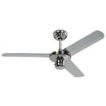 Industrial 122cm Indoor/Outdoor Ceiling Fan Chrome Finish Chrome Steel Blades 78263