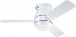 Westinghouse Lighting 72180 Halley 112cm White Ceiling Fan with Opal Frosted Glass Light Kit