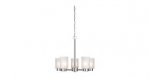 Westinghouse Sylvestre Brushed Nickel Finish Frosted Seeded Glass Pendant Fitting 5 Light Chandelier 62274