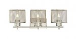 Westinghouse Morrison Brushed Nickel Finish with Mesh Shades 3 Light Indoor Wall Fixture 63276