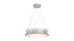 Andro Pendant Fitting LED Pendant Brushed Nickel Finish with Frosted Lens 63722