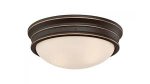 Sophia Ceiling Light Flush Oil Rubbed Bronze Finish with Highlights Frosted Glass 63706