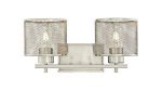 Westinghouse Morrison Brushed Nickel Finish Mesh Shades 2 Light Indoor Wall Fixture 63277