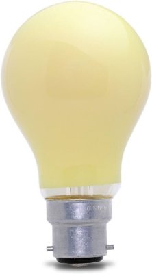 Crompton Colourglazed 15W BC B22 Yellow Incandescent GLS Bulb - Pack of 6